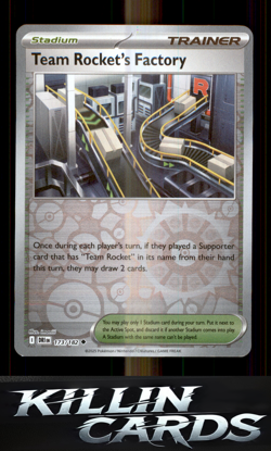 Reverse Holofoil Team Rocket's Factory 173/182 Pokemon Uncommon SV10: Destined R - Image 1