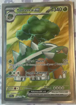 Pokemon Torterra EX Full Art Ultra Rare Holo Card SV05: Temporal Forces 185/162 - Image 1