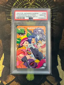 Pokemon Japanese Team Rocket & Others 193 Carddass Vending Series 5 PSA 10 - Image 1