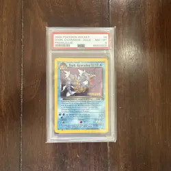 2000 POKEMON ROCKET PRERELEASE #8 DARK GYARADOS-HOLO PSA 8 - Image 1