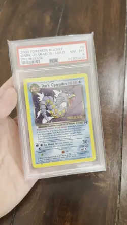 2000 POKEMON ROCKET PRERELEASE #8 DARK GYARADOS-HOLO PSA 8 - Image 2