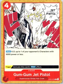 One Piece TCG Gum-Gum Jet Pistol ST01-015 Straw Hat Crew NM - Image 1