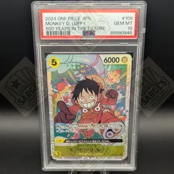 PSA 10 JAPANESE MONKEY D. LUFFY ONE PIECE OP07 - 109 - Image 1