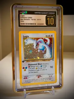 Pokemon 1st Edition Neo Genesis Lugia #9 | CGC 10 Pristine Gem Mint | Pop 7 - Image 1