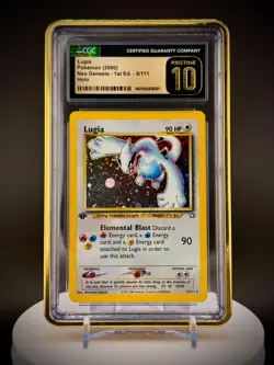 Pokemon 1st Edition Neo Genesis Lugia #9 | CGC 10 Pristine Gem Mint | Pop 7 - Image 3