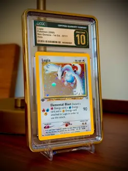 Pokemon 1st Edition Neo Genesis Lugia #9 | CGC 10 Pristine Gem Mint | Pop 7 - Image 5