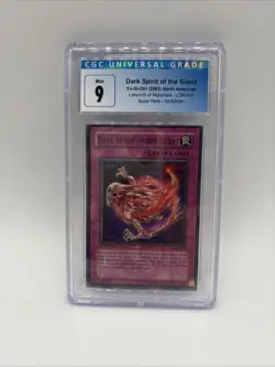 YuGiOh CGC 9 MINT 2003 Dark Spirit of the Silent LON-079 1st Edition Super Rare - Image 1