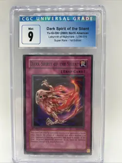 YuGiOh CGC 9 MINT 2003 Dark Spirit of the Silent LON-079 1st Edition Super Rare - Image 2