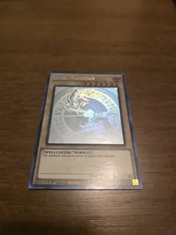 Yugioh! Dark Magician GFTP-EN128 Ghost Rare 1st Edition NM Factory Error - Image 1