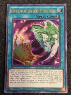 Yugioh Relinquished Fusion LED2-EN004 Ultra Rare 1st Ed NM - Image 1