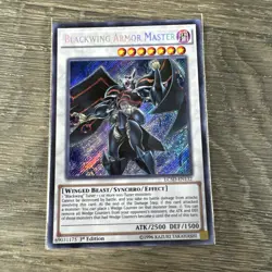 Yugioh Blackwing Armor Master LC5D-EN132 1st Edition Secret Rare Holo - Image 1