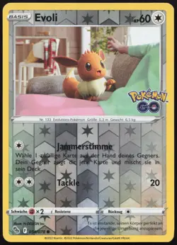 Evoli Reverse Holo Common Pokemon GO 054/078 NM DE - Image 1