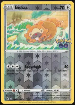 Ditto Bidiza Reverse Holo Unpeeled Pokemon GO 053/078 NM DE - Image 1