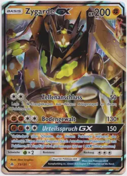 Pokemon Zygarde GX Ultra Rare Grauen der Lichtfinsternis 73/131 NM Deutsch - Image 1