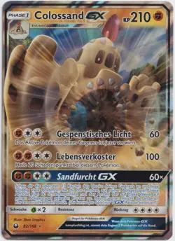 Pokemon Colossand GX Ultra Rare Sturm am Firmament 82/168 NM Deutsch - Image 1