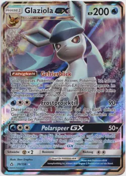 Pokemon Glaziola GX Ultra Rare Ultra-Prisma 39/156 NM Deutsch - Image 1