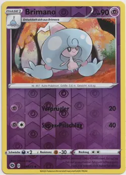 Pokemon Brimano Reverse Holo Common Weg des Champs 019/073 NM Deutsch - Image 1
