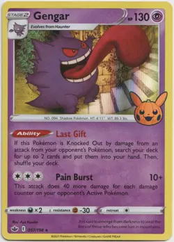 Pokemon Gengar Stamp Holo Trick or Trade 057/198 NM Englisch - Image 1