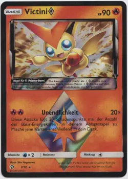 Pokemon Victini Prisma Stern Holo Majestat der Drachen 7/70 NM Deutsch - Image 1