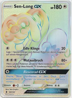 Pokemon Sen-Long GX Rainbow Secret Rare Stunde der Wachter 160/145 NM Deutsch - Image 1