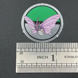Venomoth Pokemon Paper Ginpika Medal Card Nintendo Japanese Rare TCG S206-35 - Image 2