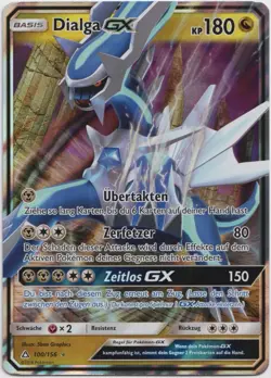 Pokemon Dialga GX Ultra Rare Ultra-Prisma 100/156 NM Deutsch - Image 1