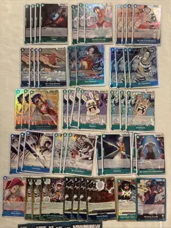 One Piece TCG Op16 Blue/Green Luffy Deck Complete (SR Boa, Ivankov, Galdino) - Image 1