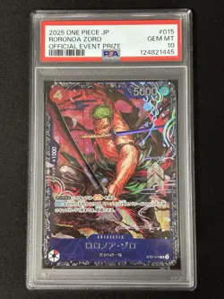 PSA 10 One Piece Card Game Roronoa Zoro SR ST21-015 Flagship for JAPAN Promo - Image 1