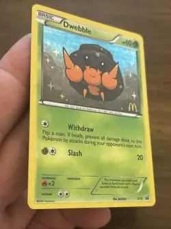 Pokemon Card Dwebble 3/12 McDonald’s Promos 2012 M12 Pokemon TCG Holo Foil - Image 3