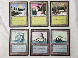 NM Ice Age Lot Basic Land 15 Cards - One of Each Artwork - Image 1