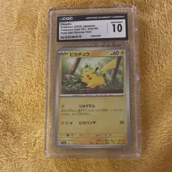 CGC 10 Pikachu 025/165 Pokemon Card 151 sv2a Japanese Poke Ball Reverse Holo - Image 1