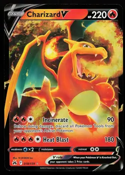 Charizard V 018/159 Holo Crown Zenith Pokemon Card - Image 1