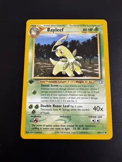 Bayleef 29/111 Neo Genesis 1st Edition Pokemon TCG Card LP - Image 1