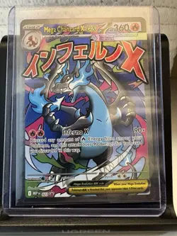 Mega Charizard X Ex Full Art Card Mega Evolutions!! Super Rare Card! 🔥 - Image 1