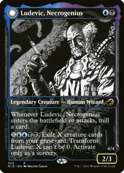 X 1 Ludevic, Necrogenius Innistrad Midnight Hunt 320 MTG Magic The Gathering - Image 1