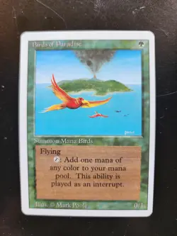 Birds of Paradise Revised Edition Magic: The Gathering MTG x1 Lightly Played LP - Image 1