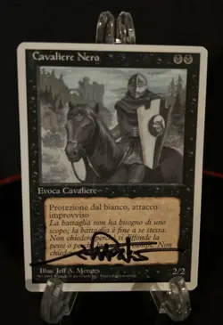 Italian Black Knight Artist Proof Signed Jeff Menges MTG 4th Edition Magic - Image 1