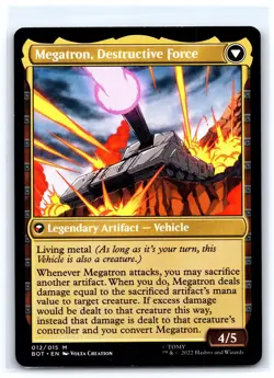 Megatron, Tyrant 12 Universes Beyond: Transformers Magic: The Gathering LP - Image 2