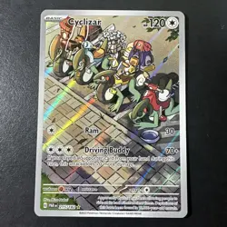 Pokemon TCG Cyclizar Paradox Rift 215/182 Holo Illustration Rare NM A - Image 1