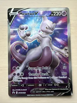 Mewtwo V SWSH229 Full Art Promo Rare Pokemon Card - Image 1