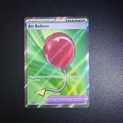 Pokemon Mega Evolution TCG Tool Trainer Holo Card - Air Balloon (166/132) - Image 1