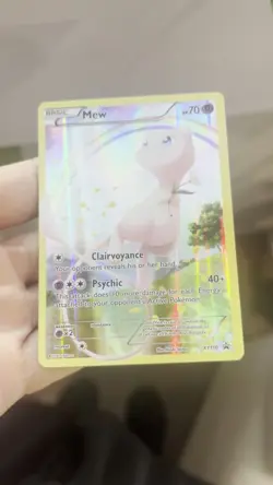 Pokemon TCG XY110 Black Star Promos Full Art Holo Card Mew XY - Image 2
