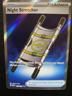 Pokemon Night Stretcher Gold Hyper Rare 173/132 Mega Evolution NM - Image 1