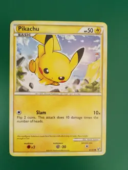 Pikachu 61/90 Common HGSS Undaunted Pokemon Moderately Played - Image 1