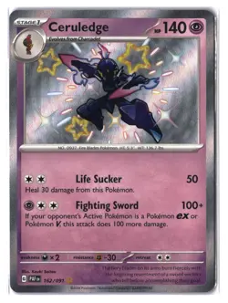 Pokemon TCG: Paldean Fates Ceruledge #162 PAF Shiny Rare EN - Image 1