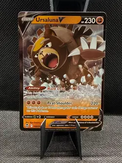 Ursaluna V 102/195 Holo V Rare Silver Tempest Pokemon Near Mint - Image 1