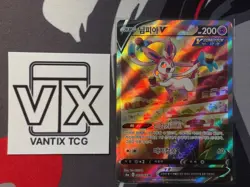 Sylveon V Alt art SR 083/069 s6a Eevee Heroes Pokemon Card HP - Image 3