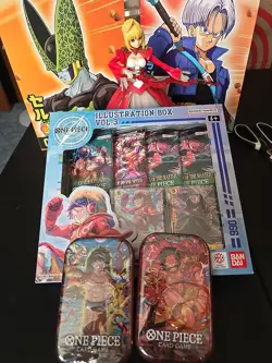 One Piece Card Game Tin Pack Set Vol 1 & Illustration Box Vol. 3 Booster Packs - Image 1
