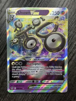 Unown Vstar 66/195 SWSH12: Silver Tempest Pokemon TCG NM - Image 1
