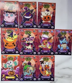 Pokemon Collectoons halloween card lot Eevee squirtle Gengar Bulbasaur Pikachu - Image 1